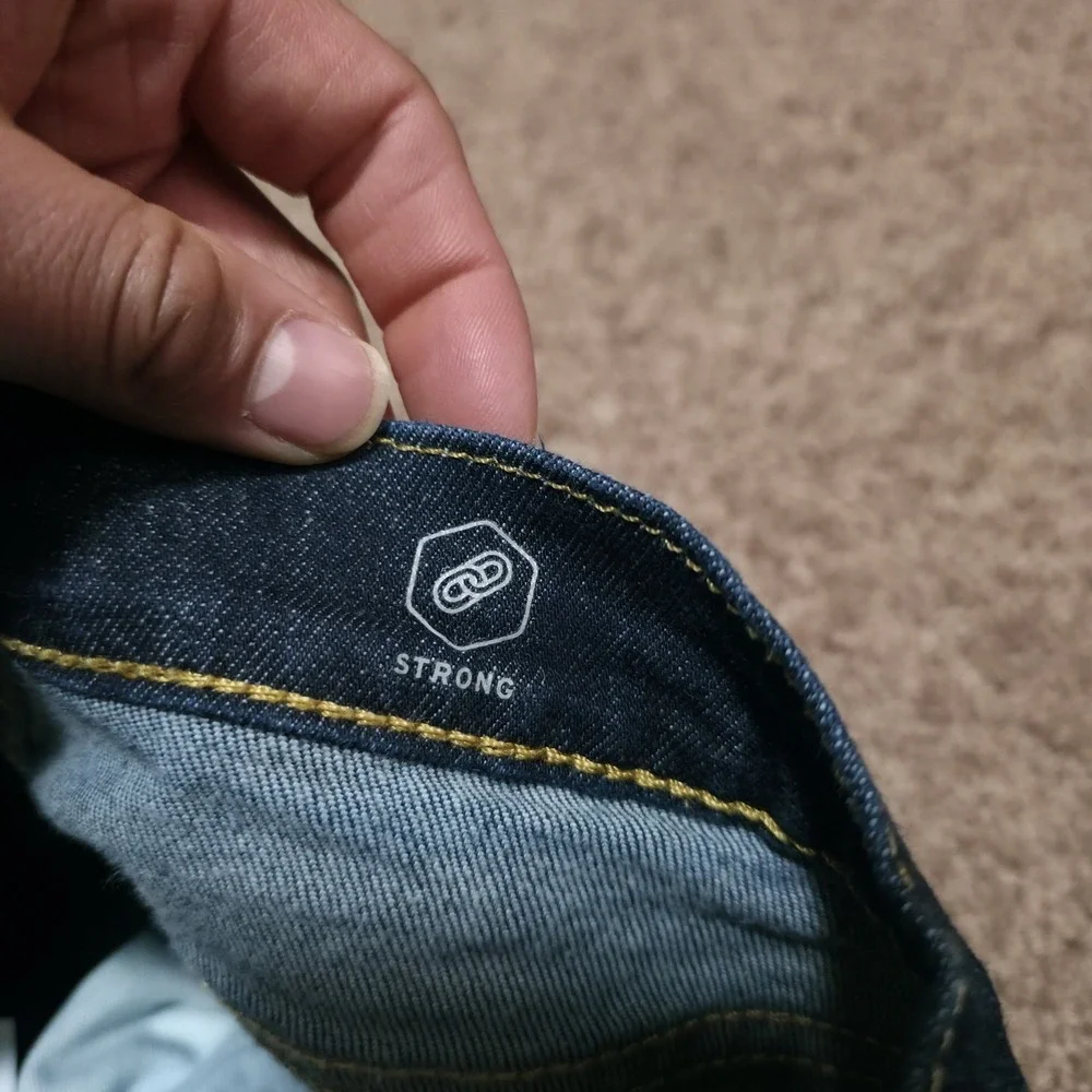 Levi Premium 512 Dark Wash Jeans Mens 33 x 34 Big E Pants *Barely Worn Excellent